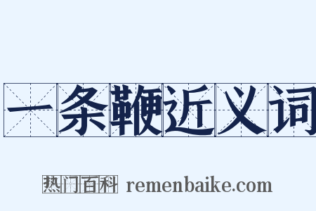 一条鞭近义词是什么意思的图片